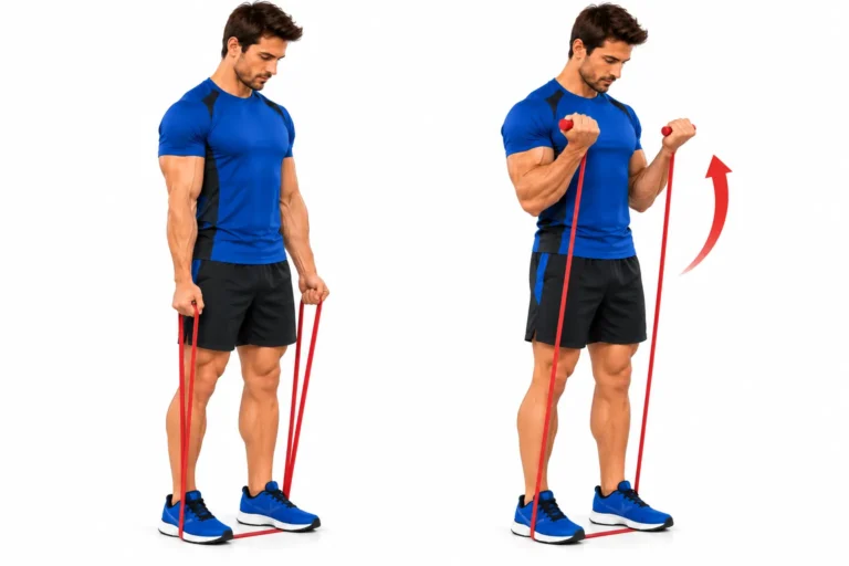 CURL BICEPS AVEC ÉLASTIQUE