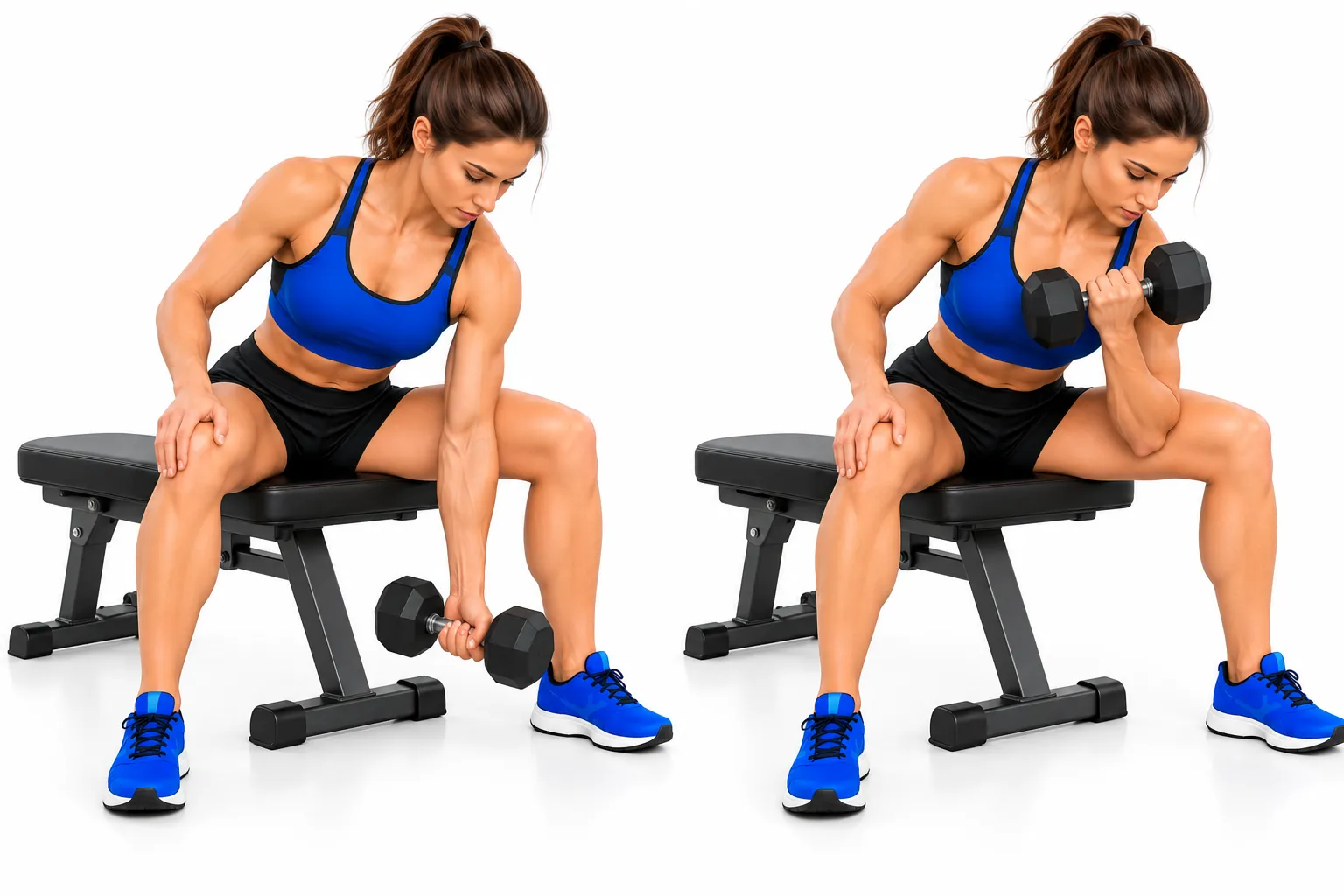 Curl concentré : technique, muscles sollicités et programme de progression
