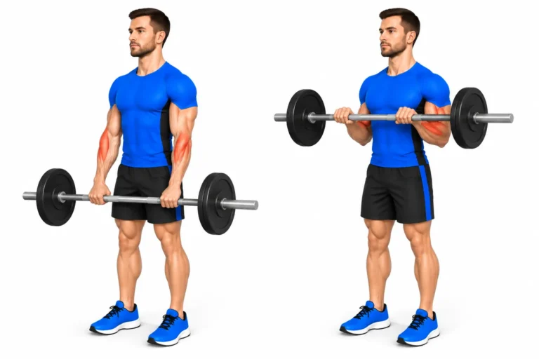 Curl inversé à la barre : technique, muscles et erreurs à éviter