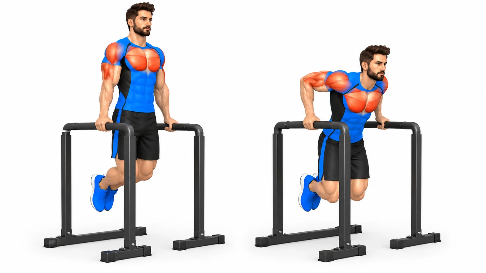 Dips aux barres parallèles : technique, muscles sollicités et programme de progression