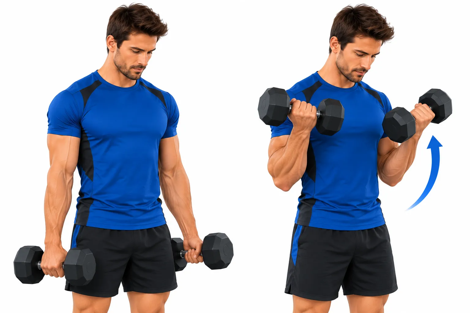 Exercice biceps haltère