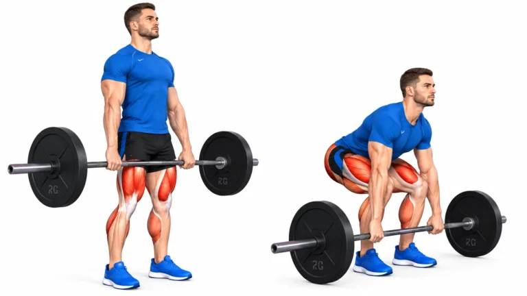 Soulevé de terre : position debout et position basse, quadriceps et chaîne postérieure sollicités