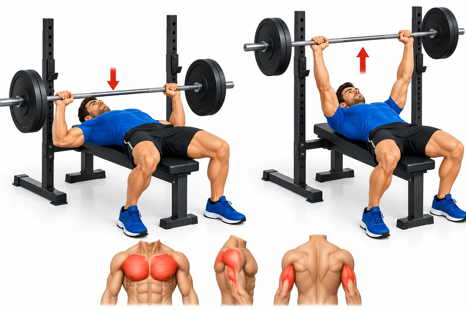 Développé couché barre : technique, prise et programme de progression